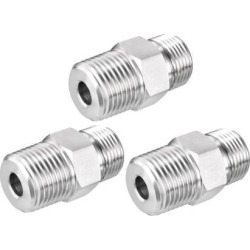 Pipe to Fitting Adapter, Pressure Gauge Adapter, M20*1.5 Male Pipe x G1/2 Male Pipe 3pcs