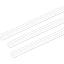3mmx3mmx10inch Acrylic Rod Square Clear Acrylic Plastic Rod Solid PMMA Bar 5pcs