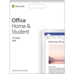 Microsoft Office Home and Student 2019 1 person, Compatible on Windows 10 and Apple macOS(Product Key Card)