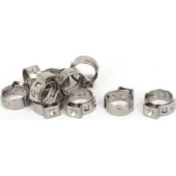 7.8mm-9.5mm 304 Stainless Steel Adjustable Cable Pipe Tight Hose Clamps 10pcs