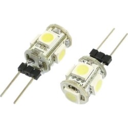 Unique Bargains Unique Bargains 2 Pcs Bi-pin G4 White 5050 SMD 5-LED Bulb Light Lamp Replacement