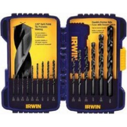 Irwin Tools 15 Piece Black Oxide Drill Bits