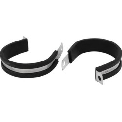 48mm Dia EPDM Rubber Lined P Clips Cable Hose Pipe Clamps Holder 2pcs