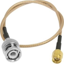 Unique Bargains RF Radio SMA Male to BNC Male Adapter Extend Coaxial Cable 14.2'