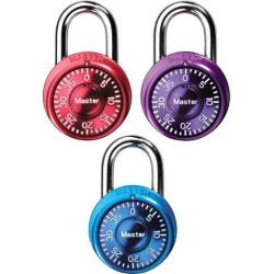 Master Lock 1533TRI 3 Pack Assorted Combination Lock