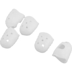 Guitar Ukulele Banjo Bass Fingertip Finger Guards Picks Protector White M 5pcs