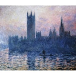 Posterazzi SAL900119929 The Houses of Parliament Sunset 1903 Claude Monet 1840-1926 French Oil on Canvas National Gallery of Art Poster Print - 18.