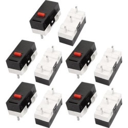 10Pcs 12.6x5.8x6.2mm Panel PCB Momentary Push Button Switch 3 P For Gaming Mouse