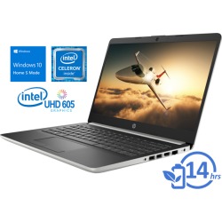 HP 14 Notebook, 14' HD Display, Intel Celeron N4000 Upto 2.6GHz, 8GB RAM, 64GB eMMC, HDMI, Card Reader, Wi-Fi, Bluetooth, Windows 10 Home S