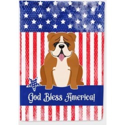 Patriotic USA English Bulldog Red White Flag Garden Size BB3115GF