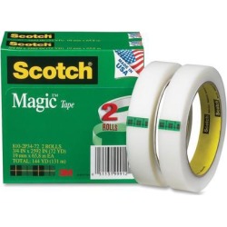 3M 8102P3472 Magic Tape 3/4 x2592 3 Core 2 Rls