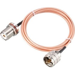 UHF SO239 Female to UHF PL259 Male Coax Cable Low Loss RG316 6 ft