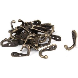 Unique Bargains Bedroom Bathroom Clothes Towel Hanging Zinc Alloy Wall Hook Bronze Tone 30pcs
