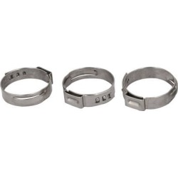 20.9mm-24.1mm 304 Stainless Steel Adjustable Cable Pipe Tight Hose Clamps 3pcs