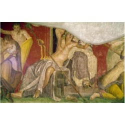 Posterazzi SAL3815395648 Roman Fresco Circa.60-50 BC Italy Pompeii Villa of the Mysteries Poster Print - 18 x 24 in.