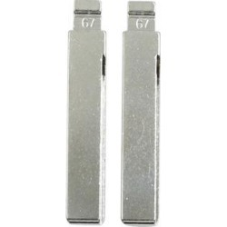 Metal Uncut Insert Emergency Remote Key Blank Blade Replacement for BMW 2pcs