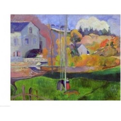 Posterazzi BALXIR37621LARGE Brittany Landscape - The David Mill 1894 Poster Print by Paul Gauguin - 36 x 24 in. - Large