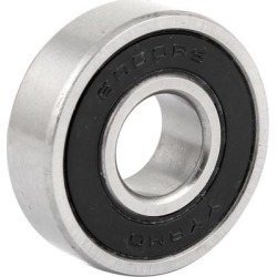 Unique Bargains Roller Wheel 6000RS Deep Groove Ball Bearing 26mm Outer Diameter Black