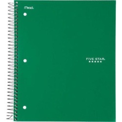 Five Star Wirebound College Ruled Notebook - 3 Subject - Student Supplies