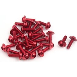 29Pcs Universal Motorcycle ATV Fairing Hexagon Bolts Hex Screws 6mm x 20mm Red