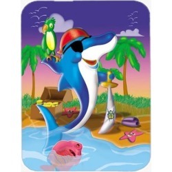 Dolphin Pirate Glass Cutting Board Large APH2486LCB