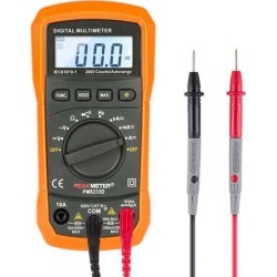 Unique Bargains PEAKMETER Authorized Orange Auto Digital Multimeter AC DC Current Volt Test