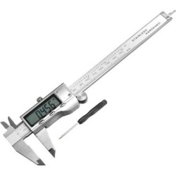 Digital Caliper 6 Inch 150mm X 0.1mm Stainless Steel Measuring Tool for Precision Measurements Outside Inside Depth