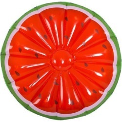 58' Green and Red Jumbo Watermelon Slice Inflatable Swimming Pool Float