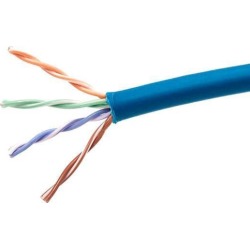 Monoprice Cat5e Ethernet Bulk Cable - Network Internet Cord - Solid, 350Mhz, UTP, CMP, Plenum, Pure Bare Copper Wire, 24AWG, No Logo, 1000ft, Blue