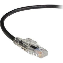 Black Box GigaBase 3 CAT5e 350-MHz Lockable Patch Cable (UTP), Black, 30-ft. (9.1-m) - 30 ft Category 5e Network Cable for Network Device - First.
