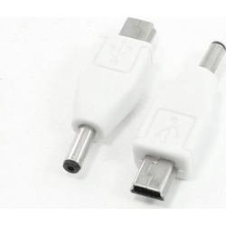 Unique Bargains 2 Pieces DC 3.5mm Male to B Type Mini USB Male Power Charger Adapter