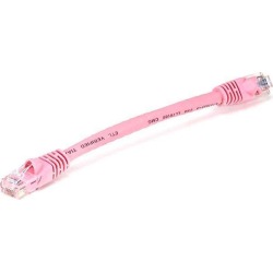 Monoprice Cat6 Ethernet Patch Cable - Network Internet Cord - RJ45, Stranded, 550Mhz, UTP, Pure Bare Copper Wire, 24AWG, 0.5ft, Pink
