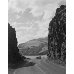 Posterazzi SAL255422225 USA Washington Bingen Scenic Evergreen Highway Along the Columbia River Poster Print - 18 x 24 in.
