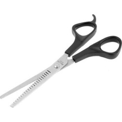 Unique Bargains 6.7' Stainless Steel Thinning Scissors Shear Barbers Salon Hairdresser Hair Cutting Black Silver Tone