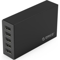 ORICO CSL-5U-US 40W 5 Ports USB Charger with Fast Charging Technology for iPhone 6 / 6 Plus, iPad Air 2 / Mini 3, Galaxy S6 / S6 Edge, Nexus, HTC M9,