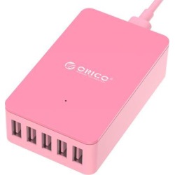 ORICO Pocket-Sized 5 Ports Desktop & Travel USB Charger 40W 5V/8A Smart Super Charger Intelligent Detective IC for iPhone 7/7Puls /6S/6S