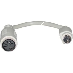 Cable Wholesale DIN5 Female-MiniDin6 (PS/2) Male, Keyboard Adaptor Cable - 6 inches
