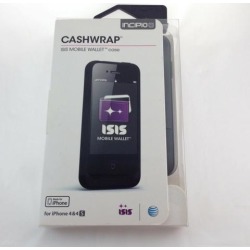 Incipio Cashwrap ISIS Mobile Wallet Case iPhone 4 4S AT & T Black Retail value $69