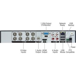 Night Owl Security XHD502-88P 8 Channel 5MP Extreme HD Video Security DVR w/ 2 TB HDD, 8x 5MP Wired Infrared Cameras, White