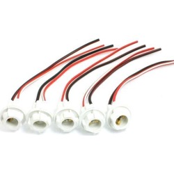 Vehicle Car T10 W5W 194 LED Light Bulb Socket Holder Wire Connector 5 Pcs