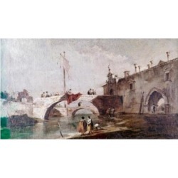 Posterazzi SAL900100260 Bridge in Venice by Canaletto 1697-1768 Poster Print - 18 x 24 in.