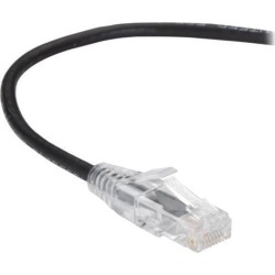 Black Box C6PC28-BK-01 Slim-Net Cat6 Patch Cable Black 1Ft