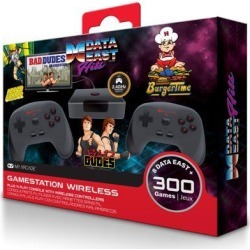 MY ARCADE GameStation Wireless Plug & Play Console 300 Built-in Retro Games w/ Data East Hits - Bad Dudes, Caveman Ninja, BurgerTime, Karate Champ,