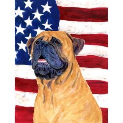 Carolines Treasures SS4004GF 11 x 15 in. USA American Flag with Bullmastiff Garden Size Flag
