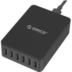 ORICO Portable 6 Ports Desktop & Travel 5V 2.4A USB Charger 50W 5V/10A Smart Super Charger Intelligent Detective IC for iPhone 7 / 7 Plus / 6S / 6S