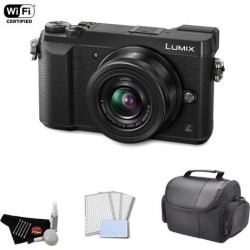 Panasonic Lumix 4k Mirrorless Micro Four Thirds Digital Camera with 12-32mm Lens (Black) Bundle with Carrying Case