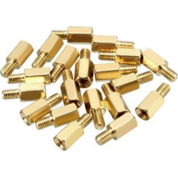 20pcs M3 7+5mm Female Male Thread Brass Hex Standoff Spacer Screws PCB Pillar