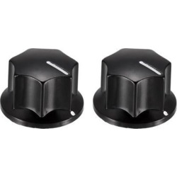 2Pcs Speaker Control Knob Power Amplifier Knob 27mm Dia. Rotary Knobs for 6mm Dia. Shaft Potentiometer