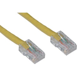 Cable Wholesale Cat 6 Yellow Ethernet Patch Cable, Bootless, 7 Foot