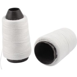 Unique Bargains Tailoring Crafting Cotton Line DIY Clothing Sewing Thread Spool Reel White 2pcs